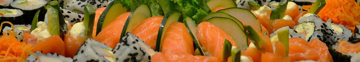 Eating Asian Fusion Japanese Sushi at Kado Sushi restaurant in Syosset, NY.